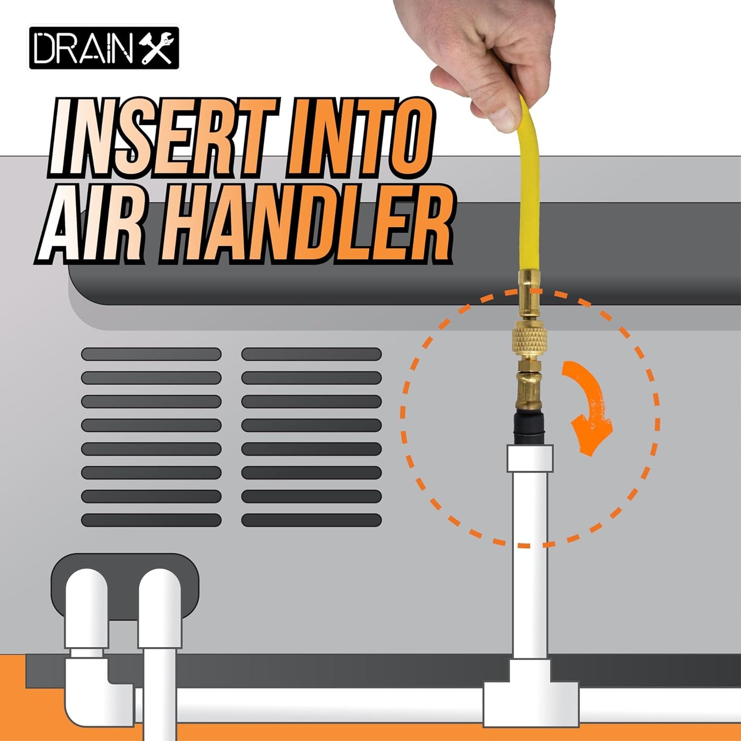 Drainx Air Pressure Drain Bladder for A/C Condensate Lines and Drain pipes (3/4"-1" Diameter)