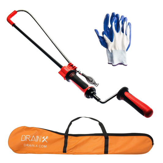 3FT Toilet Auger with Swivel Drophead | Use with Drill or Manually