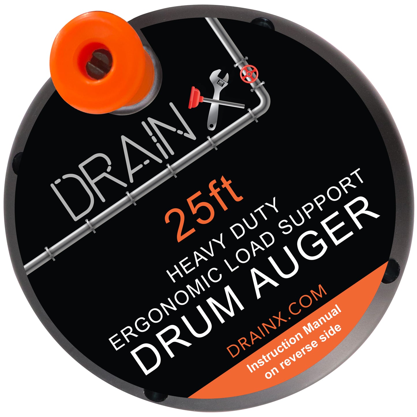 25 FT Ergonomic Load Support Drain Auger