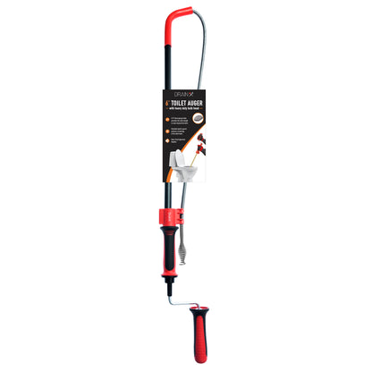 6FT Toilet Auger with Heavy Duty Bulbhead | Use with Drill or Manually