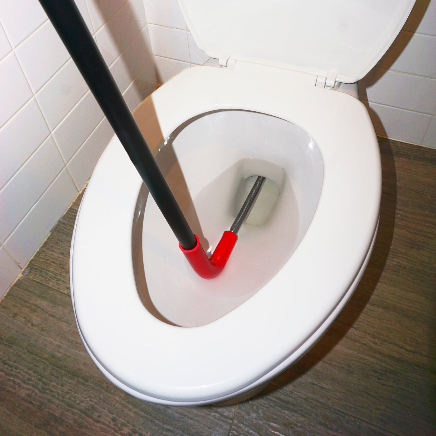 6FT Toilet Auger with Heavy Duty Drophead | Use with Drill or Manually
