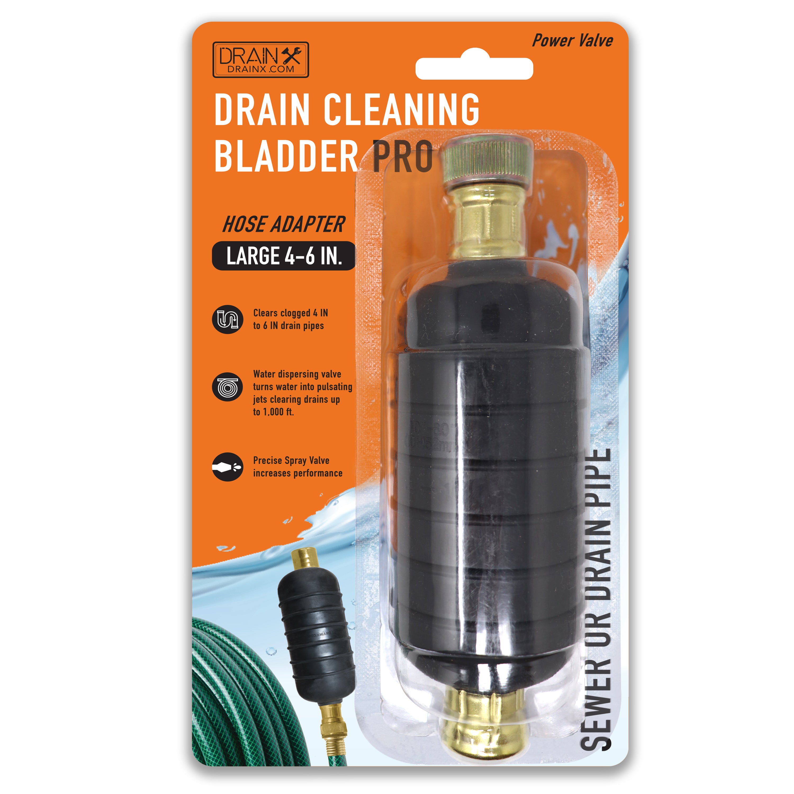 Drawn Bladder Large Drain Bladder Dual Valve – DrainX